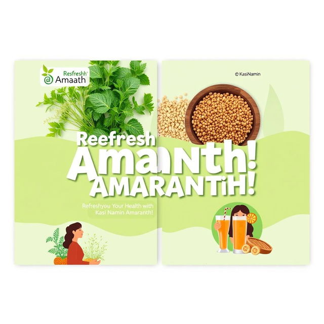 An engaging online advertising banner for a business company called 'Kasi Namin' featuring refreshing amaranth products