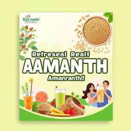 An engaging online advertising banner for a business company called 'Kasi Namin' featuring refreshing amaranth products