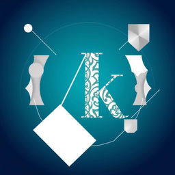 A modern and stylish wallpaper design featuring the letters 'Ak' prominently in the center