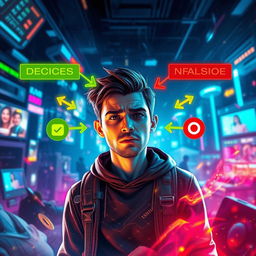 A vibrant and futuristic gaming world background, reflecting realism in game design