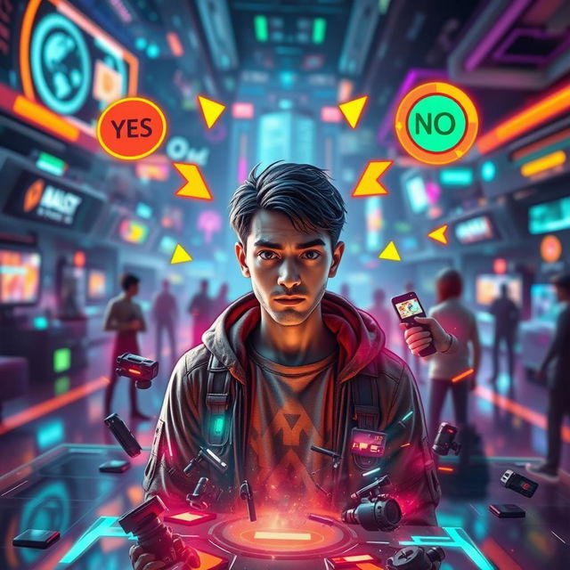 A vibrant and futuristic gaming world background, reflecting realism in game design