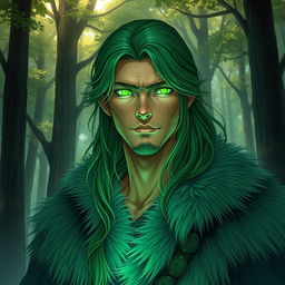 A vibrant light novel cover featuring a tall male character with light-brown skin, radiating an air of mystery and nature