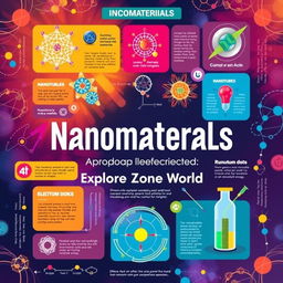 An educational and visually engaging poster dedicated to nanomaterials
