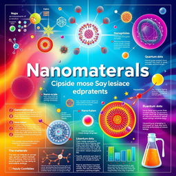 An educational and visually engaging poster dedicated to nanomaterials