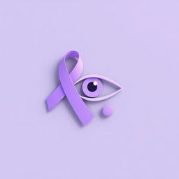 An imaginative and meaningful symbol that creatively combines the elements of prying, cancer awareness, and a semicolon