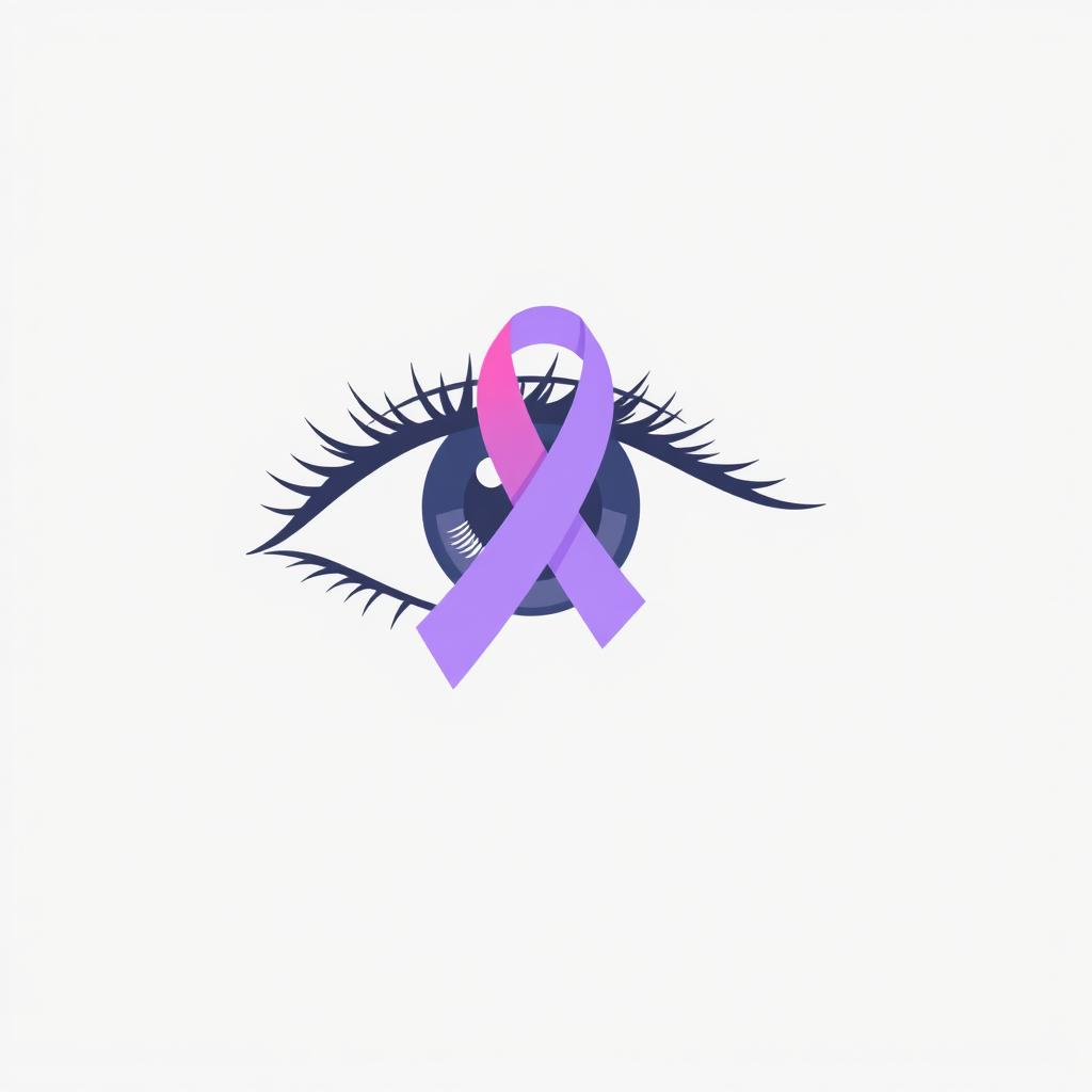 A unique and symbolic design that creatively embodies the concepts of prying, cancer awareness, and a semicolon