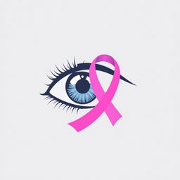 A unique and symbolic design that creatively embodies the concepts of prying, cancer awareness, and a semicolon