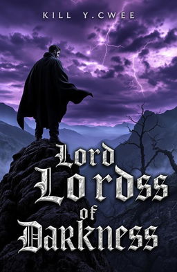 A captivating book cover for 'Lord of Darkness', featuring a dark and brooding medieval landscape