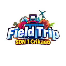 A vibrant 3D gaming logo featuring a travel-themed design with eye-catching glowing lights emanating from the back