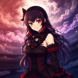 A stunning portrait of Tokisaki Kurumi from the anime series Date A Live