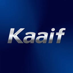 A sleek and modern logo design featuring the name 'Kaif' prominently displayed