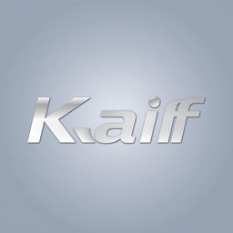 A sleek and modern logo design featuring the name 'Kaif' prominently displayed
