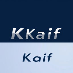 A sleek and modern logo design featuring the name 'Kaif' prominently displayed