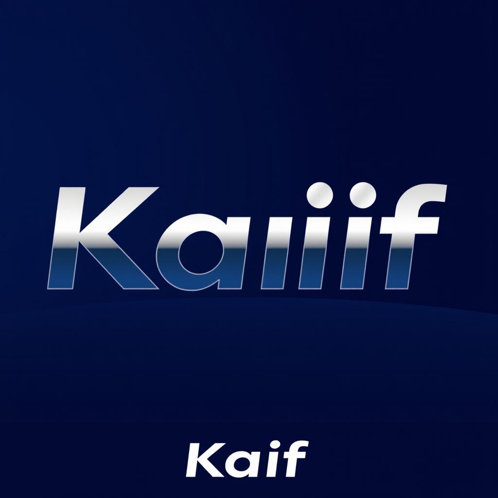 A sleek and modern logo design featuring the name 'Kaif' prominently displayed