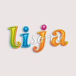 A creative typography design featuring the word "lija" with the letters intricately designed to spell the word "sorry" within them