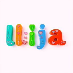 A vibrant, playful typography design showcasing the word "lija"