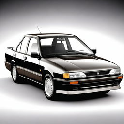 This is a high-quality digital art image of a 1987 Mitsubishi Lancer EV