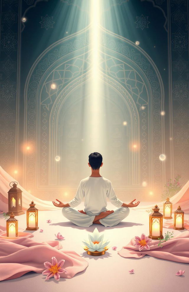A conceptual illustration representing the integration of Tasawuf (Sufism) and psychotherapy within an Islamic framework