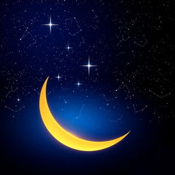 A stunning digital art design featuring a vibrant starry night sky, filled with countless twinkling stars in various sizes, and a deep blue to black gradient representing space
