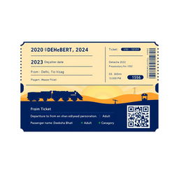 Create a visually striking digital ticket for a train journey