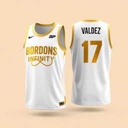 A men's basketball jersey for a team named 'BORDONS INFINITY'