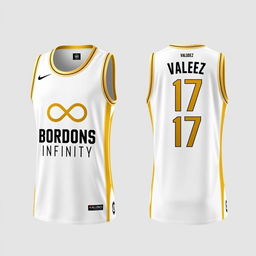 A men's basketball jersey for a team named 'BORDONS INFINITY'