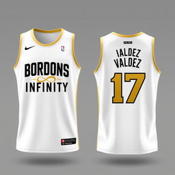 A men's basketball jersey for a team named 'BORDONS INFINITY'