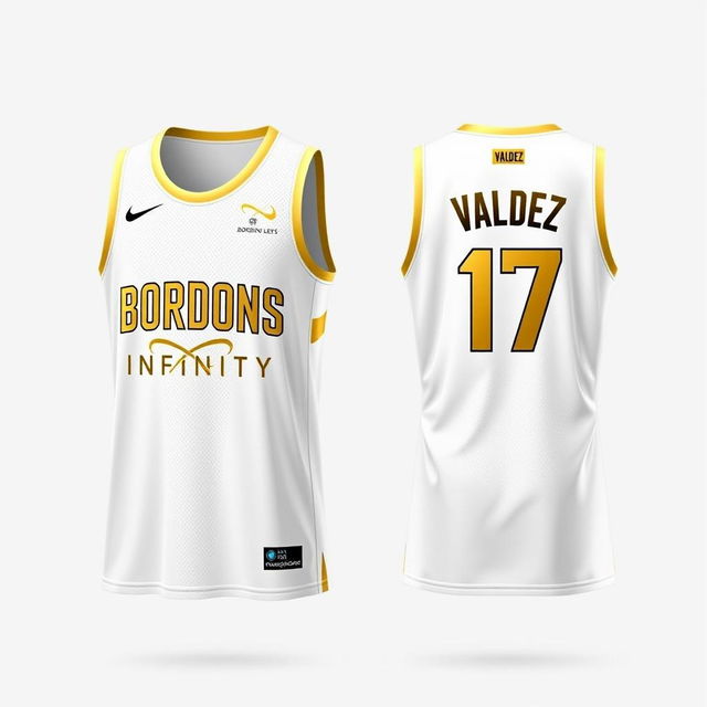 A men's basketball jersey for a team named 'BORDONS INFINITY'