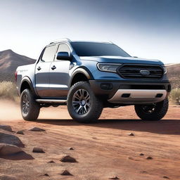 A high-quality 3D render that merges the 2022 Ford Maverick with a Ford Ranger