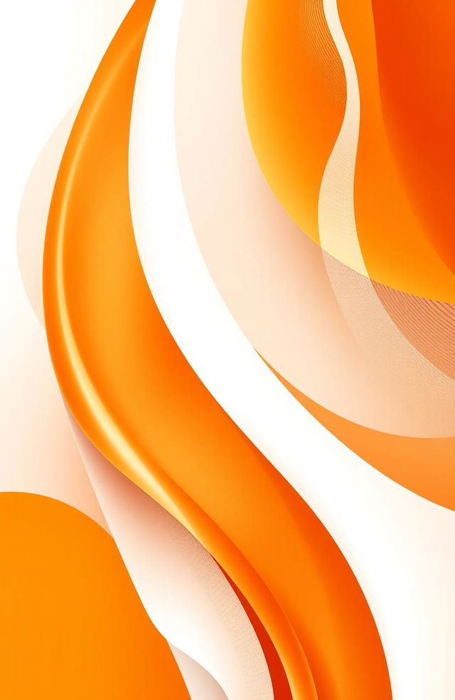 A vibrant digital design showcasing a striking orange and white color combination