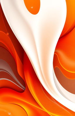 A vibrant digital design showcasing a striking orange and white color combination