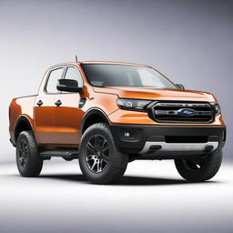 An image of a compact pickup truck that combines the round contours of a Ford Maverick with the robust construction of a Ford Ranger