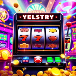 A digital design of a slot machine interface focused on enhancing the left-hand slot