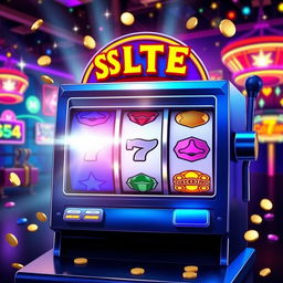A digital design of a slot machine interface focused on enhancing the left-hand slot