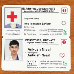Update the patient name on a medical card