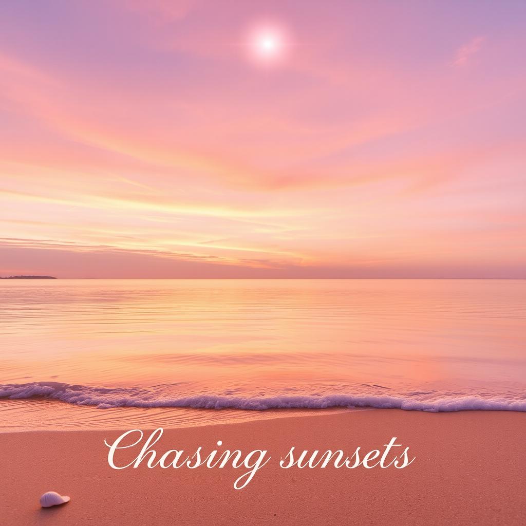 A visually captivating Instagram story featuring a serene sunset over a tranquil beach