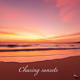 A visually captivating Instagram story featuring a serene sunset over a tranquil beach