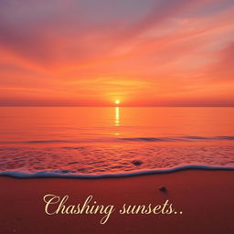 A visually captivating Instagram story featuring a serene sunset over a tranquil beach
