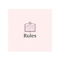 A simple yet elegant Instagram highlight cover titled 'Rules'