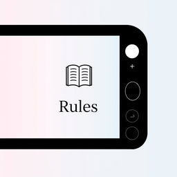 A simple yet elegant Instagram highlight cover titled 'Rules'