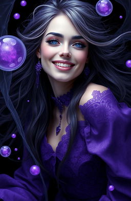 A mystical and alluring woman, embodying the essence of madness and creativity