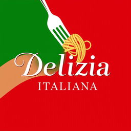 A logo design for an Italian restaurant named 'Delizia Italiana'