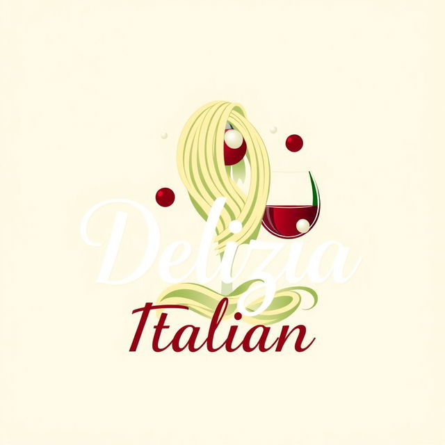 A logo design for an Italian restaurant named 'Delizia Italiana'
