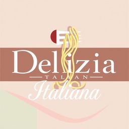 A logo design for an Italian restaurant named 'Delizia Italiana'