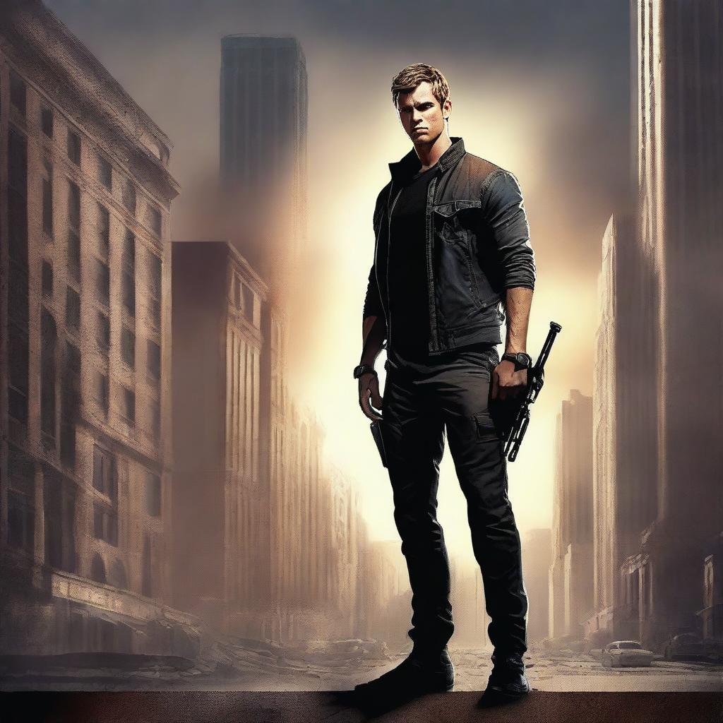 This is a high-quality digital art image of Tobias Eaton, a character from the Divergent series