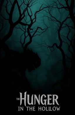 A dark and atmospheric forest setting, with twisted trees and dense fog, creating an eerie and isolated mood
