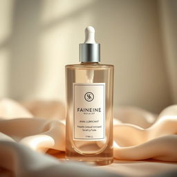 A bottle of luxurious anal lubricant, elegantly designed, with a sleek and modern style