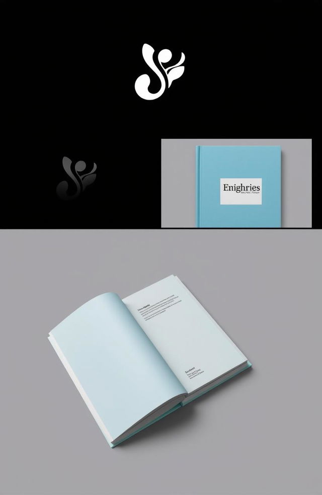 A sleek and modern logo design with a deep black color