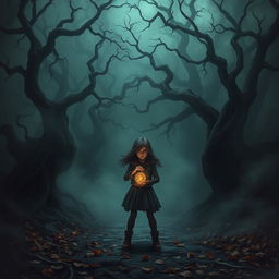 A dark and eerie place called 'El Olvidadero', where everything is shrouded in thick, swirling mist and shadows loom ominously