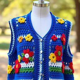 A simple yet cute crochet vest with an Irish crochet theme, featuring intricate design elements